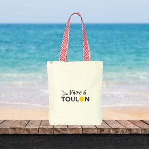 Tote bag en toile Vivre à Toulon